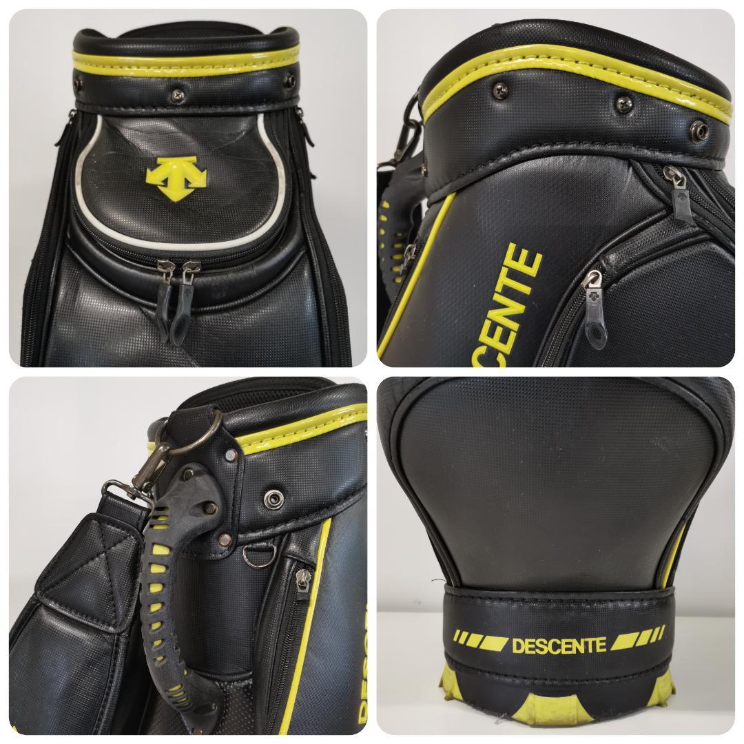 DESCENTE デサント 9.5型 大型 キャディバッグ ゴルフバッグ 黒