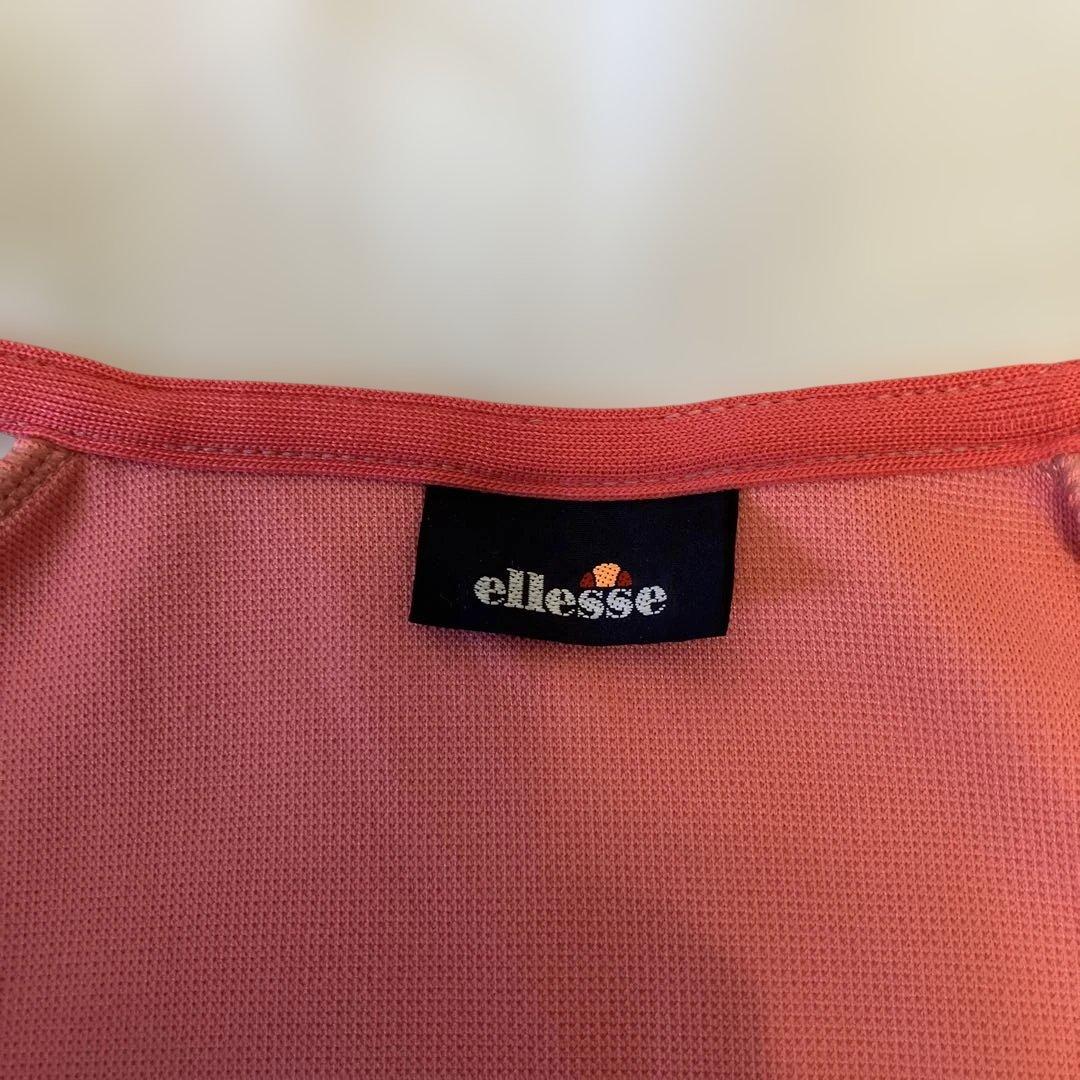 ELLESSE ジャージセットアップ ピンク パンツバックロゴ刺繍 レディースＭ
