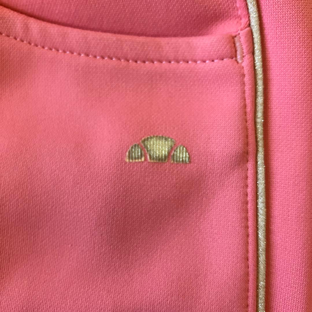 ELLESSE ジャージセットアップ ピンク パンツバックロゴ刺繍 レディースＭ