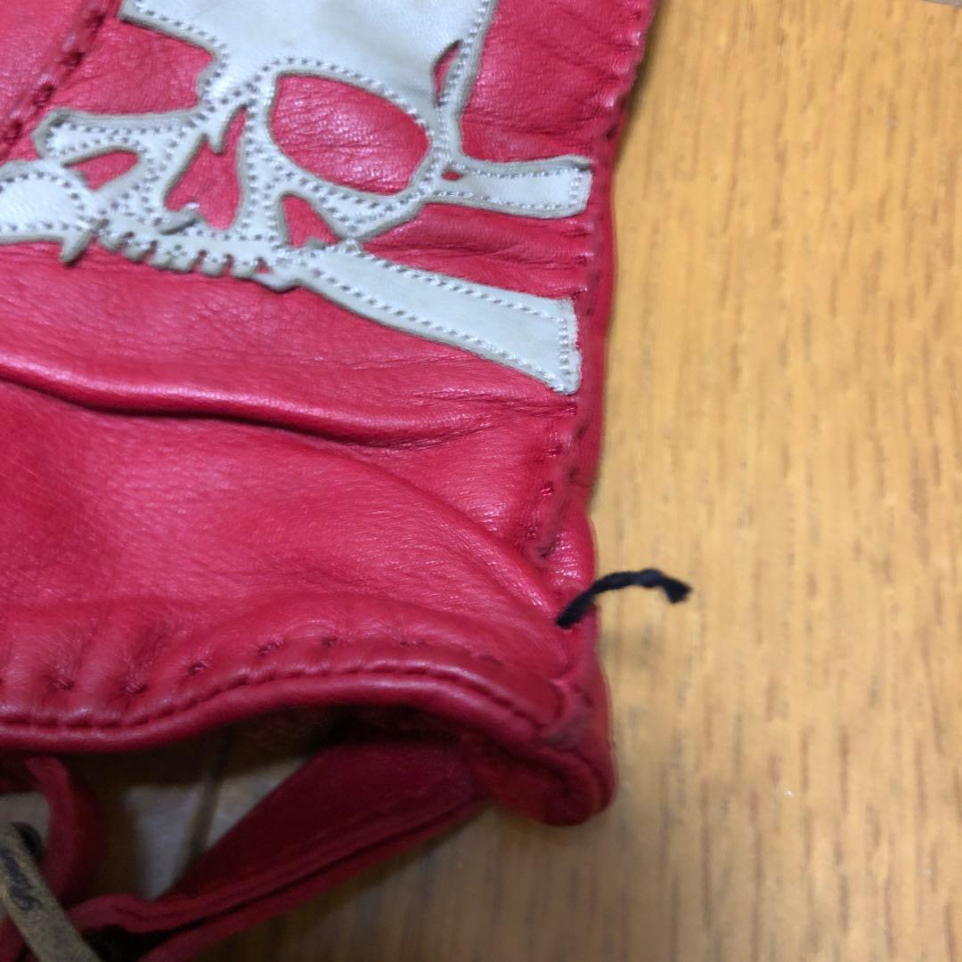 ROENロエンフィンガーレスレザーグローブ赤