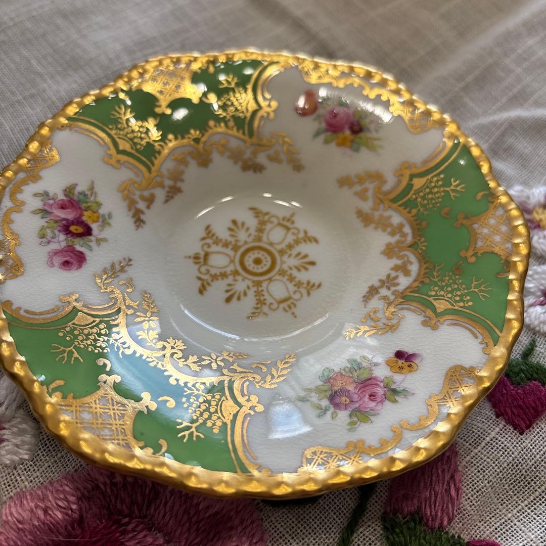 コールポート 希少 バットウィング グリーン カップ アンティーク