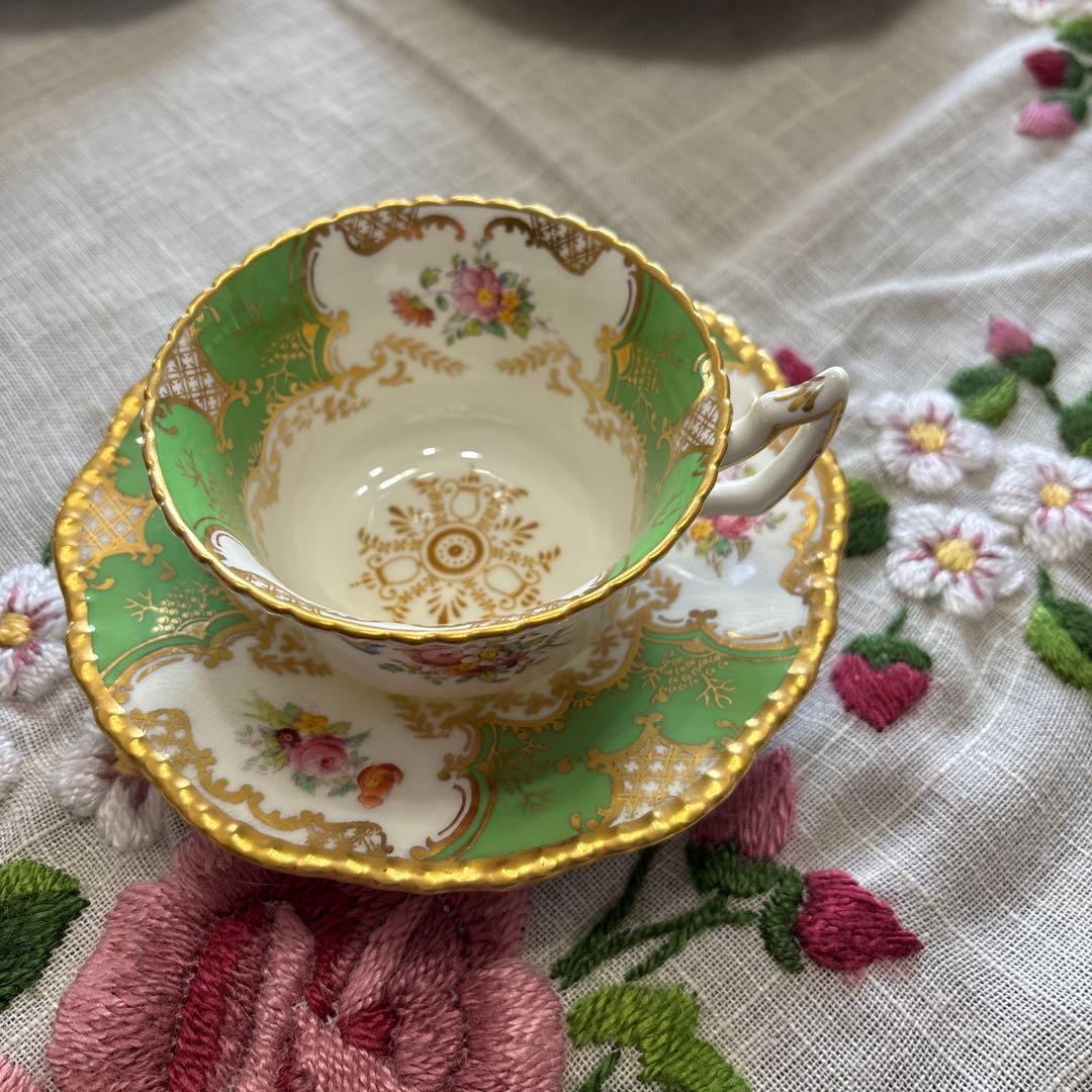 コールポート 希少 バットウィング グリーン カップ アンティーク