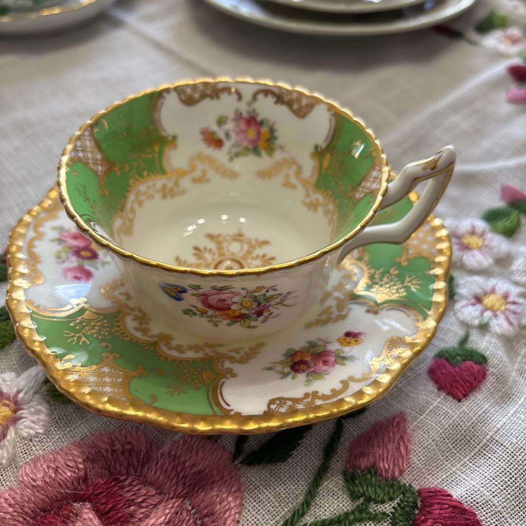 コールポート 希少 バットウィング グリーン カップ アンティーク