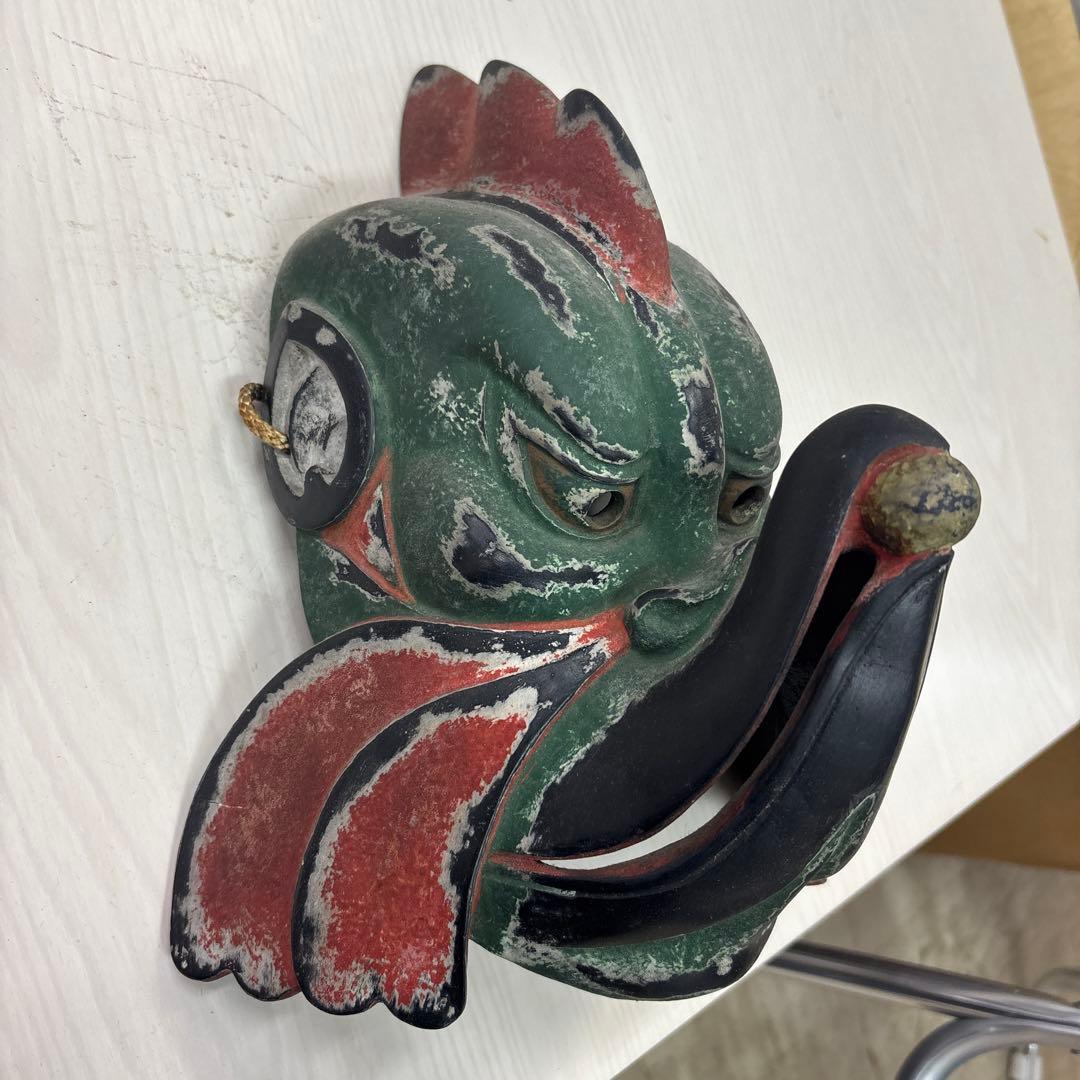 迦楼羅　乾漆　能面　レプリカ　烏天狗　カラス　酉