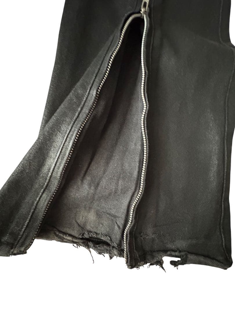 パンツ NO MASS PROD Flared denim cargo pants