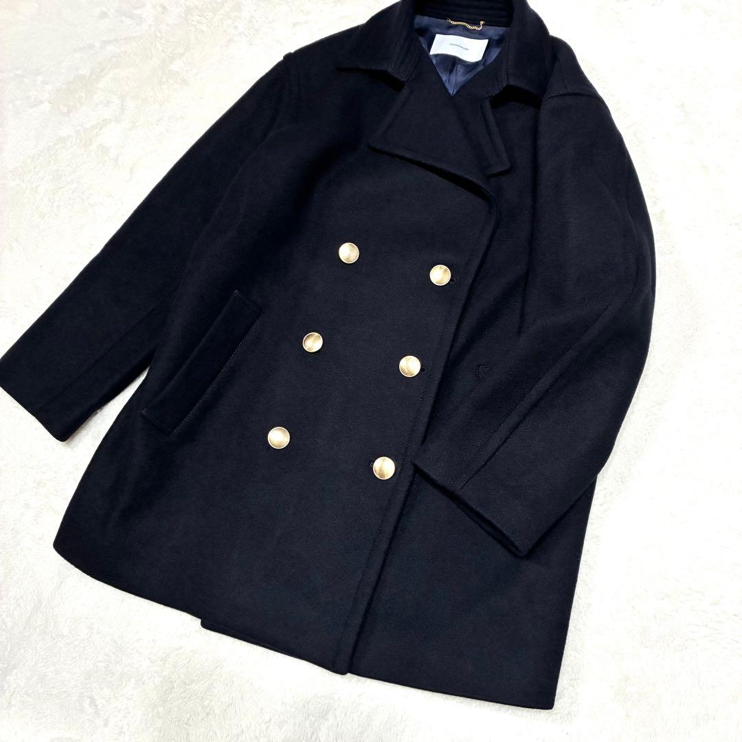 FRAMeWORK ラムリバーメルトンPコート ネイビー 38サイズ