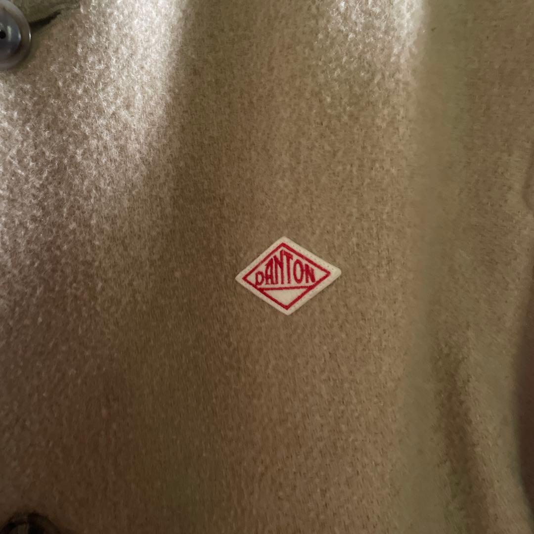 正規品DANTON ノーカラーコート36 ベージュ