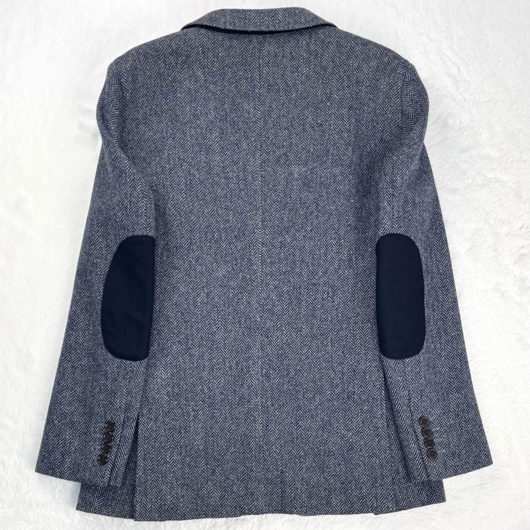 【こー様】バーバリーブラックレーベル ヘリンボーン ツイードブレザー ジレ付き