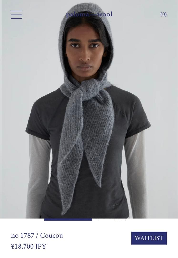paloma wool フード付きウールマフラー Coucou