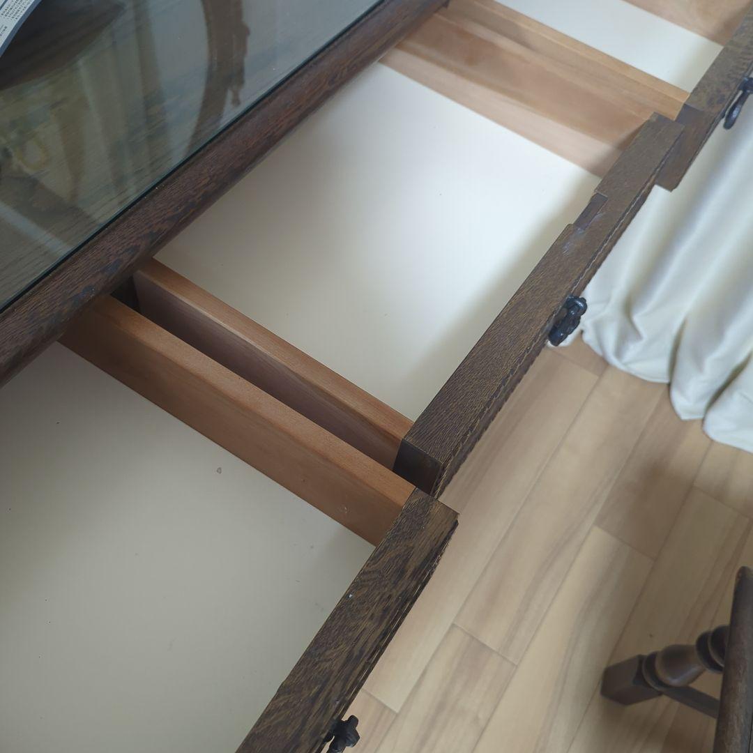 アンティーク 木製ドレッサー 鏡付き　椅子は別売り