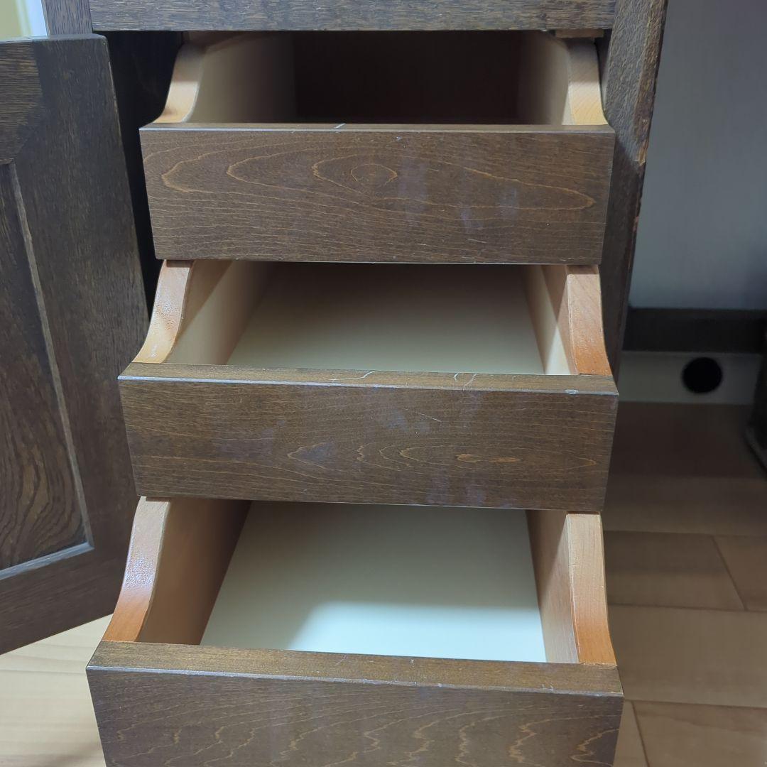 アンティーク 木製ドレッサー 鏡付き　椅子は別売り