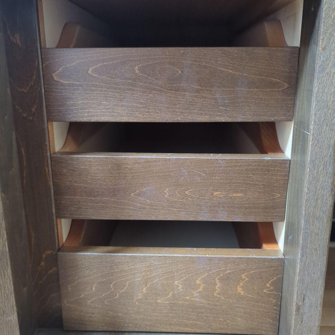 アンティーク 木製ドレッサー 鏡付き　椅子は別売り