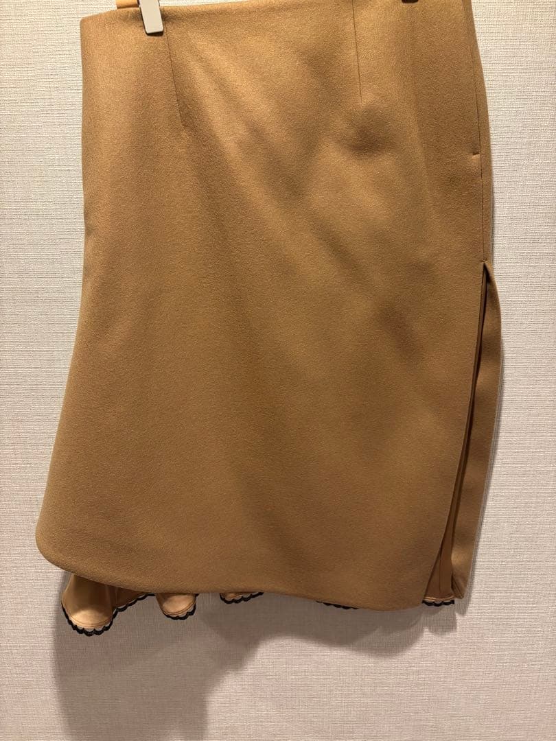 新品未使用Sacai ウール メルトン レース ドッキング スカート