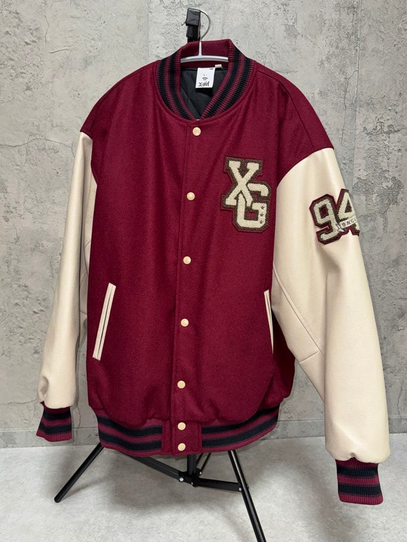 Xgril スタジャン　バーガンディー