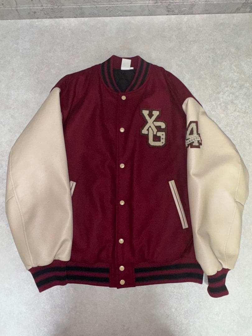 Xgril スタジャン　バーガンディー