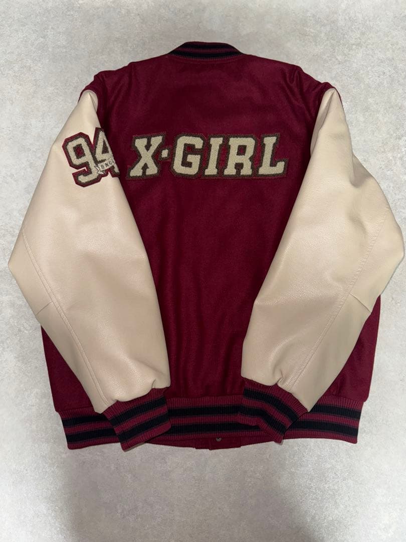 Xgril スタジャン　バーガンディー