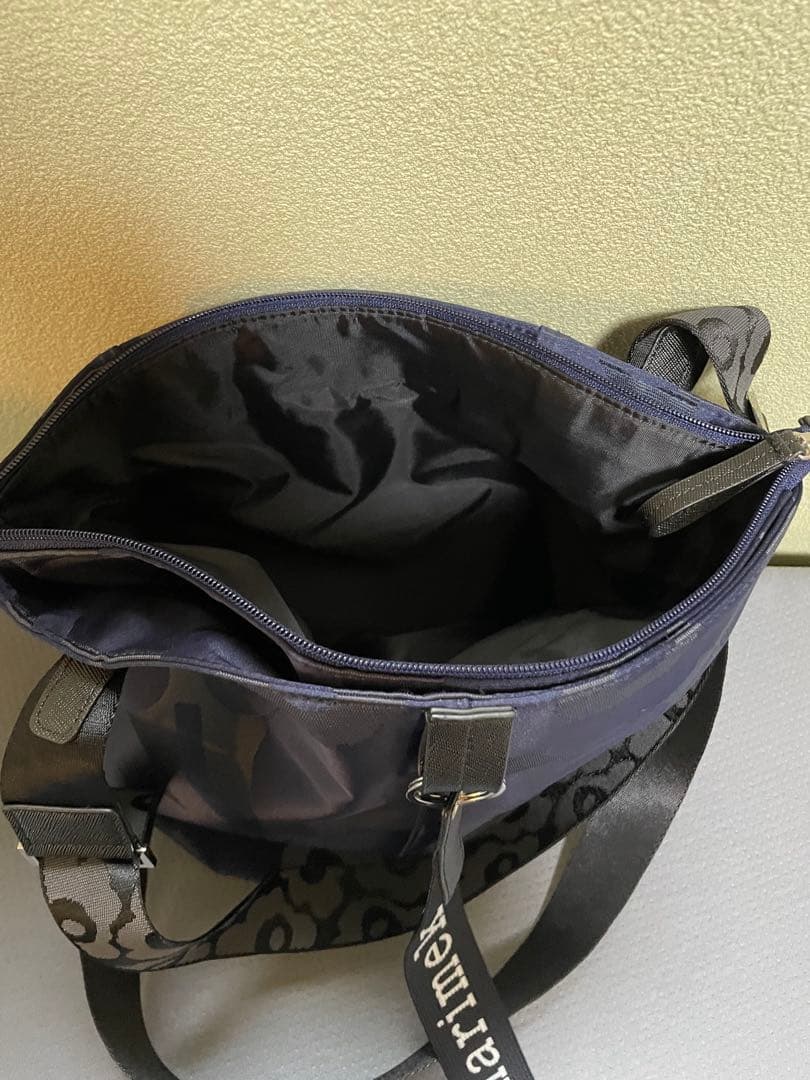 マリメッコ ALL DAY BUCKET SOLID ショルダーバッグ　ネイビー