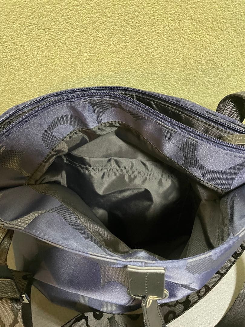 マリメッコ ALL DAY BUCKET SOLID ショルダーバッグ　ネイビー