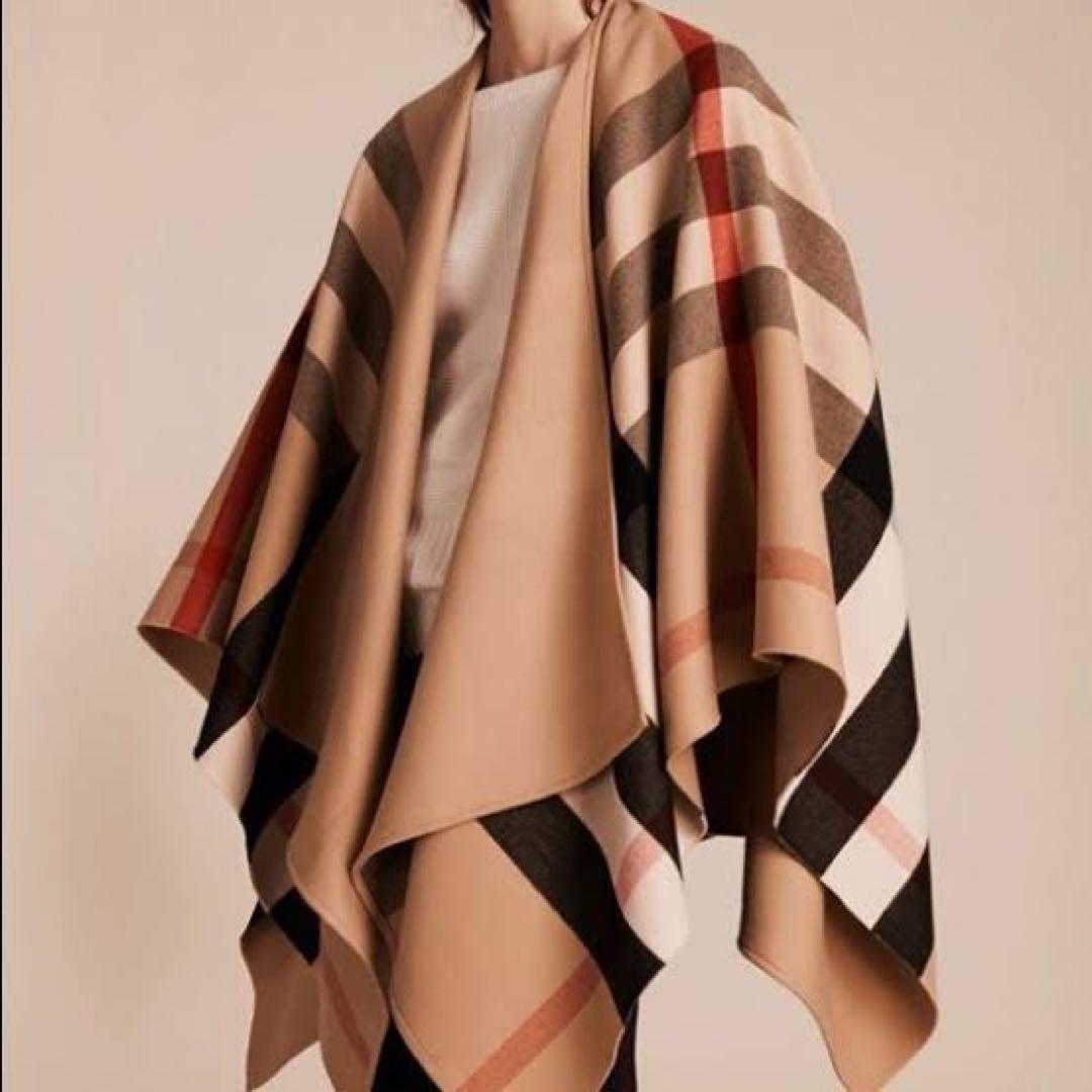 バーバリー リバーシブル ポンチョ