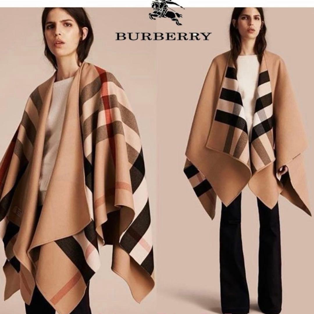 バーバリー リバーシブル ポンチョ