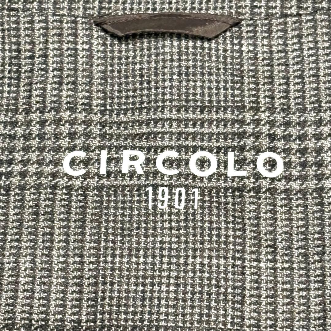 【極美品】CIRCOLO グレンチェックウールコットンジャージージャケット
