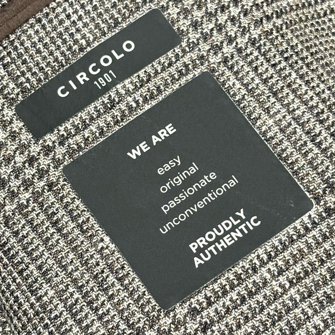 【極美品】CIRCOLO グレンチェックウールコットンジャージージャケット