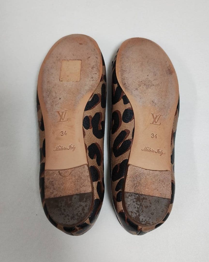 Louis Vuitton レオパード柄 バレエシューズ