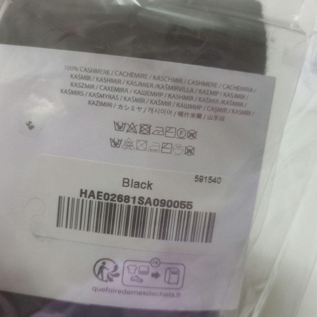 Johnstons of Elgin カシミヤ 手袋 ブラック 指なしタイプ