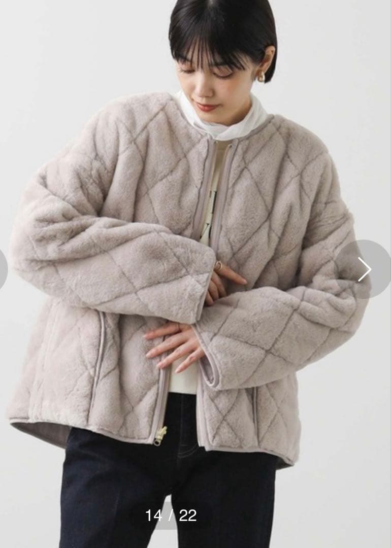 専用⭐︎グレディブリリアン　エコファーキルトリバーシブルジャケット