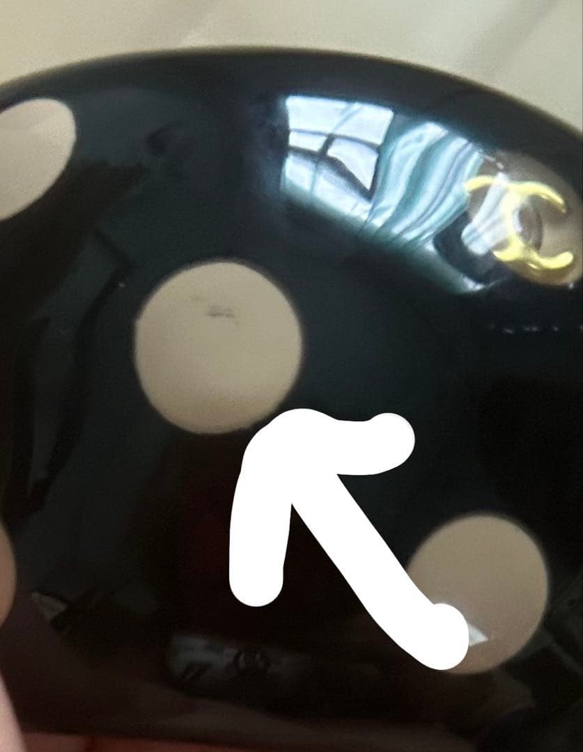 CHANEL シャネル　中古　美品　バングル　ココマーク　水玉