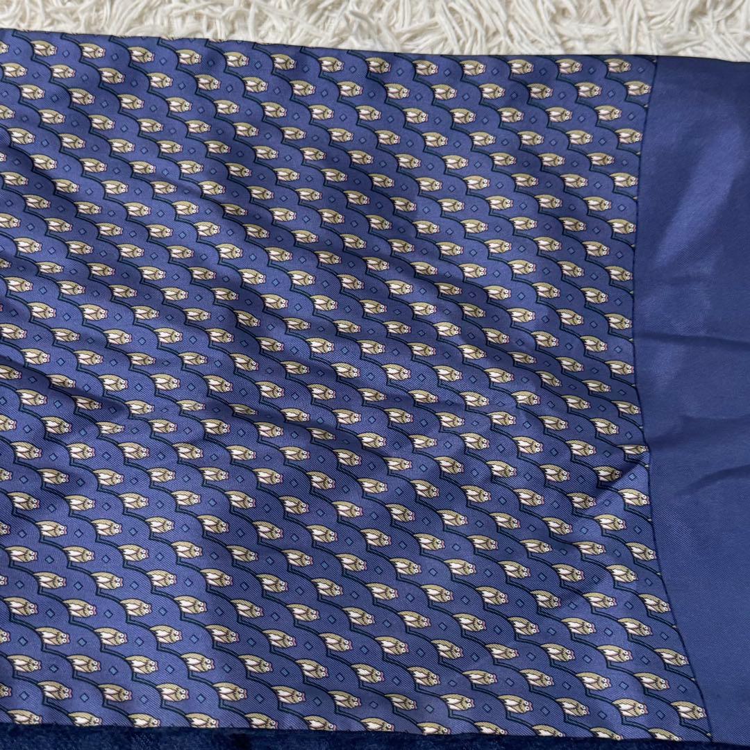 エルメス　マルジェラ期　リバーシブル　シルク　ウール　カシミヤ　マフラー