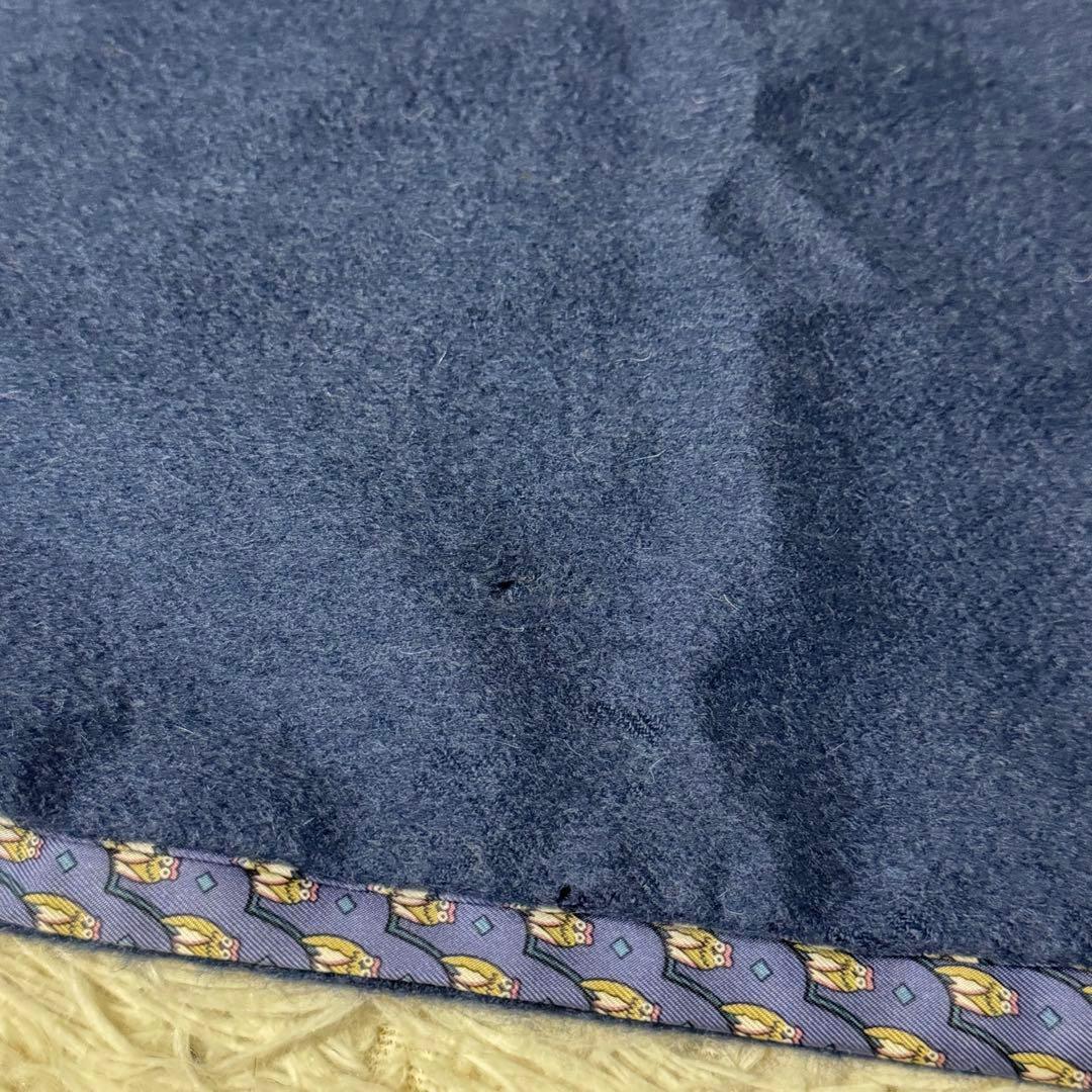 エルメス　マルジェラ期　リバーシブル　シルク　ウール　カシミヤ　マフラー