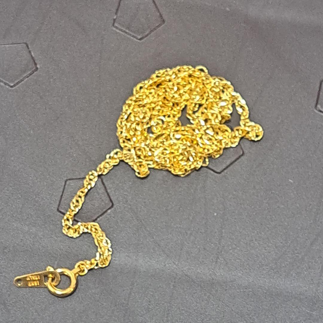 18金 K18 男女兼用イタリー スクリューネックレス 1.37ｇ 41.5㎝