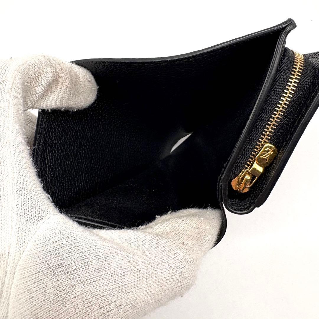【極美品 新型 IC搭載 】ルイヴィトン アンプラント ポルトフォイユクレア 黒