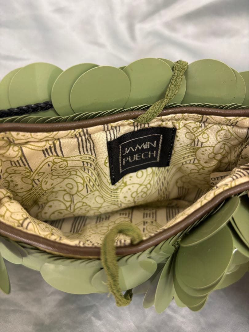 JAMIN PUECH オリーブグリーン　パーティーバッグ
