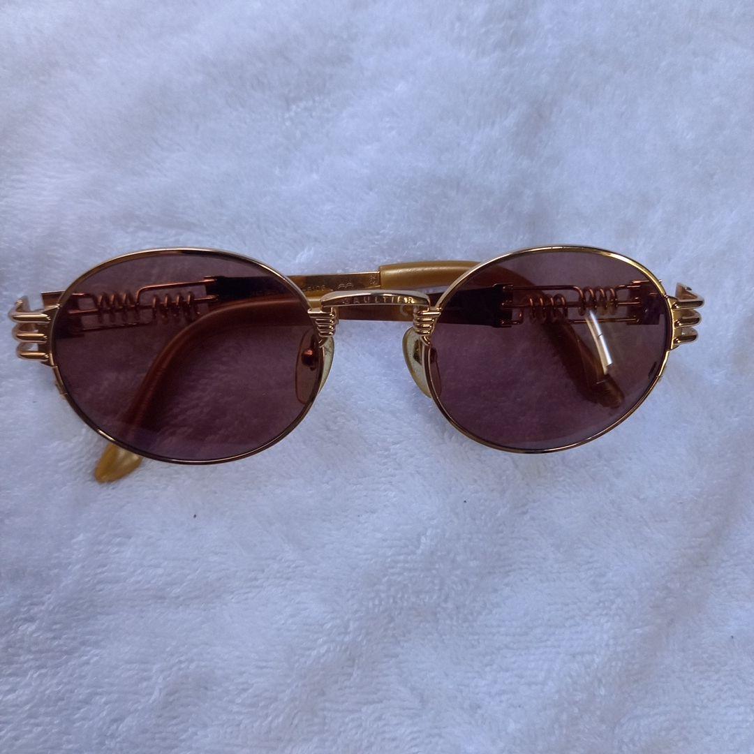 Jean Paul Gaultier ゴールドオーバルサングラス