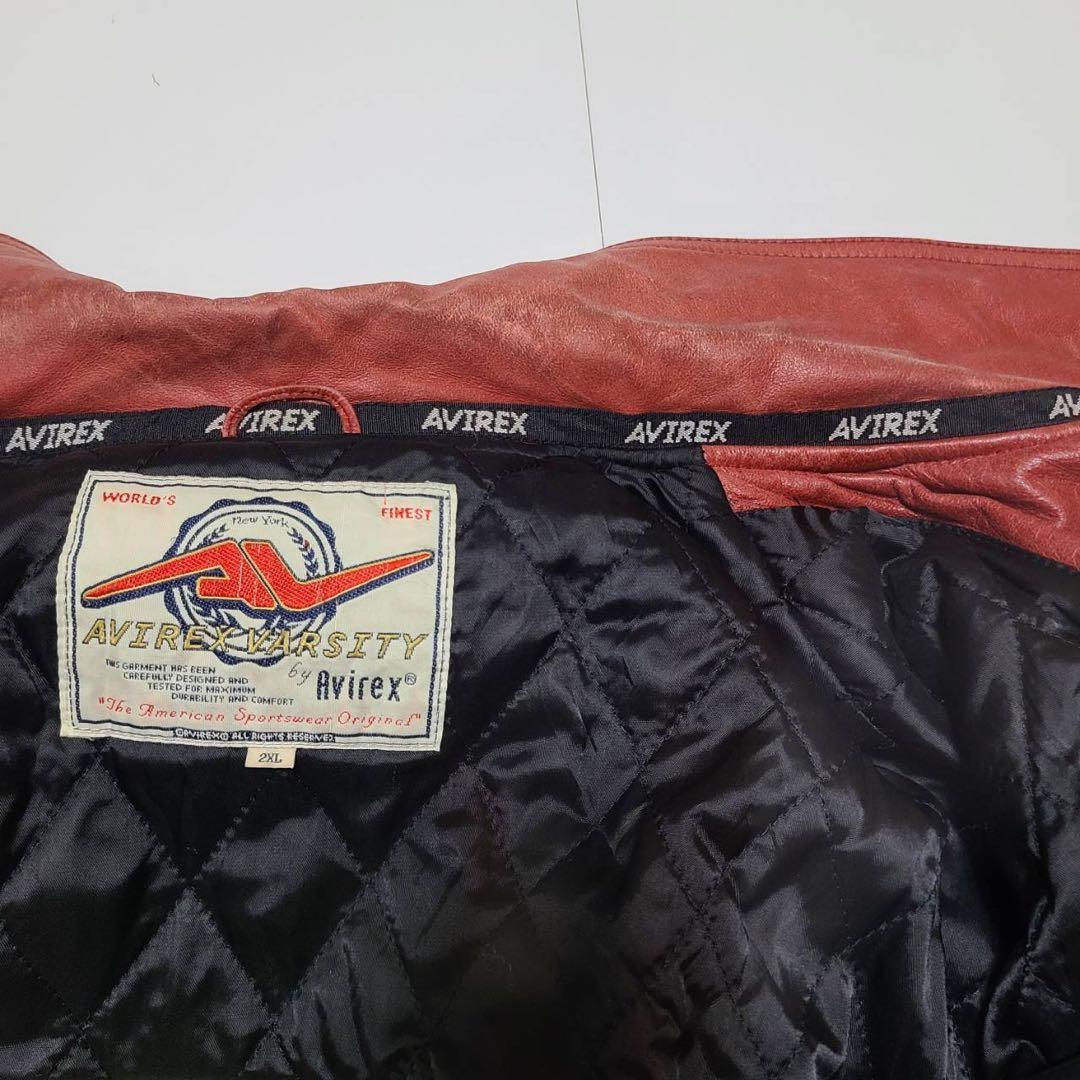 t*＊様 AVIREX ゴーラーズ レザージャケット 75周年記念 黒 2XL