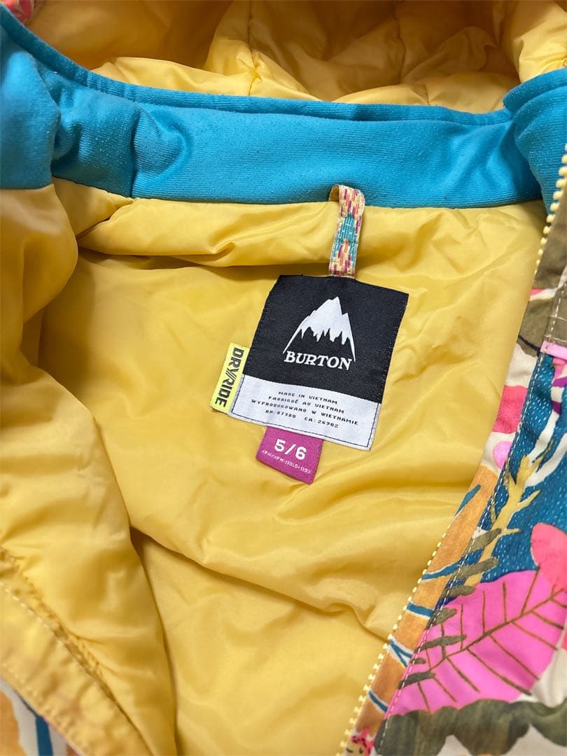 BURTON スノーボードウェア 5/6 花柄　ジャンプスーツ