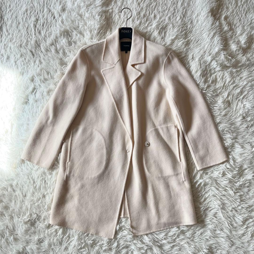 美品✨ セオリー カシミヤ混チェスターコート ダブルフェイス 定価7.4万円 S