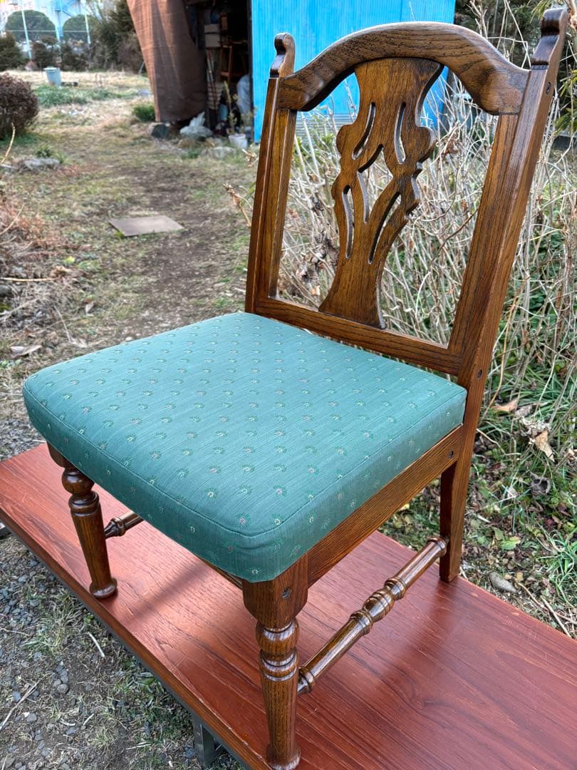 三越ブルージュ/カントリーハウス　ダイニングチェア③ヴィンテージ　オーク材