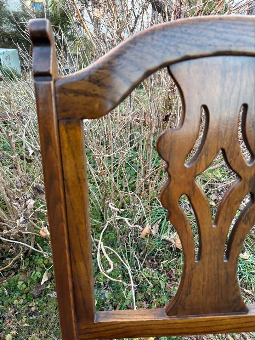 三越ブルージュ/カントリーハウス　ダイニングチェア③ヴィンテージ　オーク材