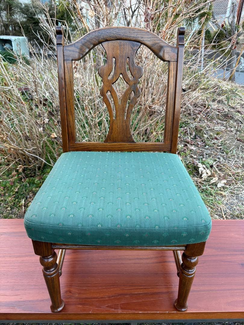 三越ブルージュ/カントリーハウス　ダイニングチェア③ヴィンテージ　オーク材