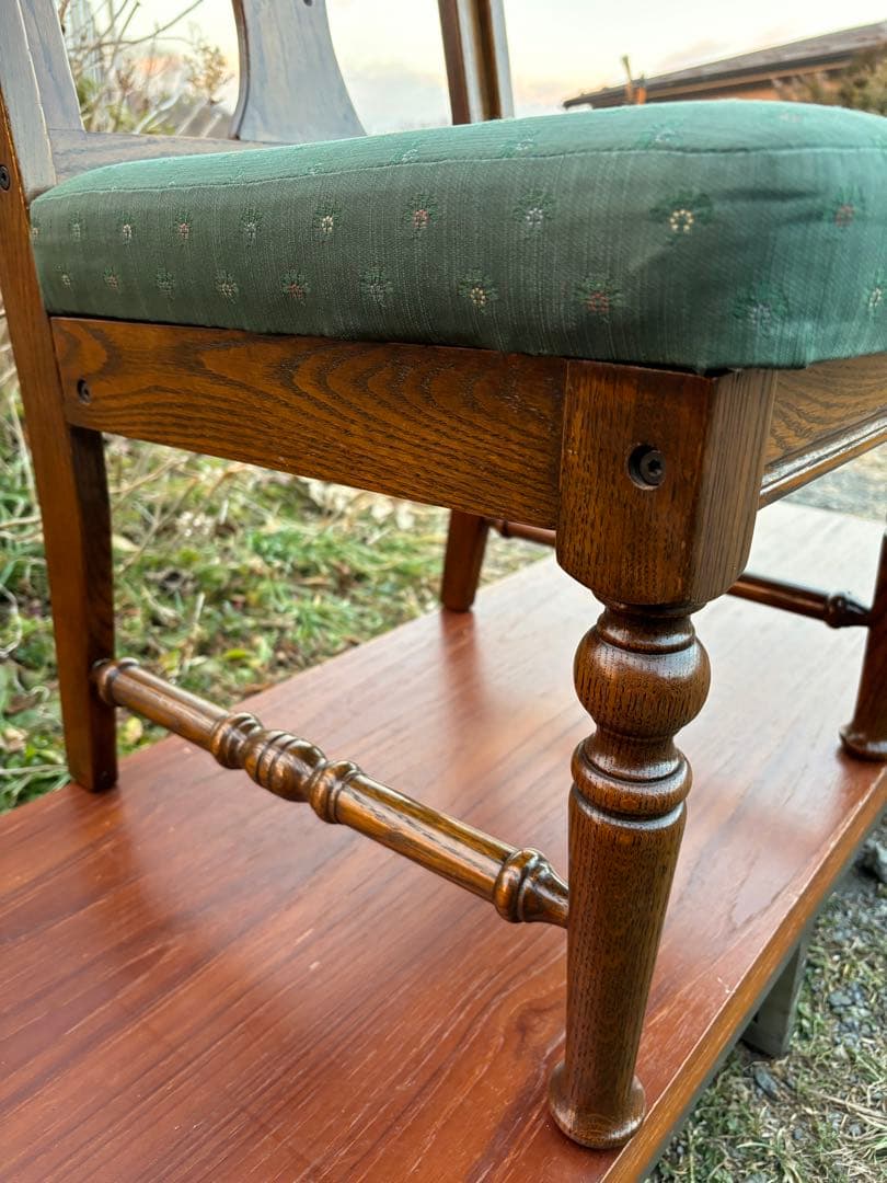 三越ブルージュ/カントリーハウス　ダイニングチェア③ヴィンテージ　オーク材