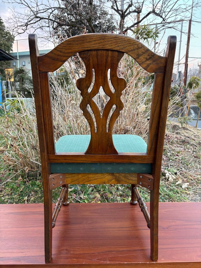 三越ブルージュ/カントリーハウス　ダイニングチェア③ヴィンテージ　オーク材