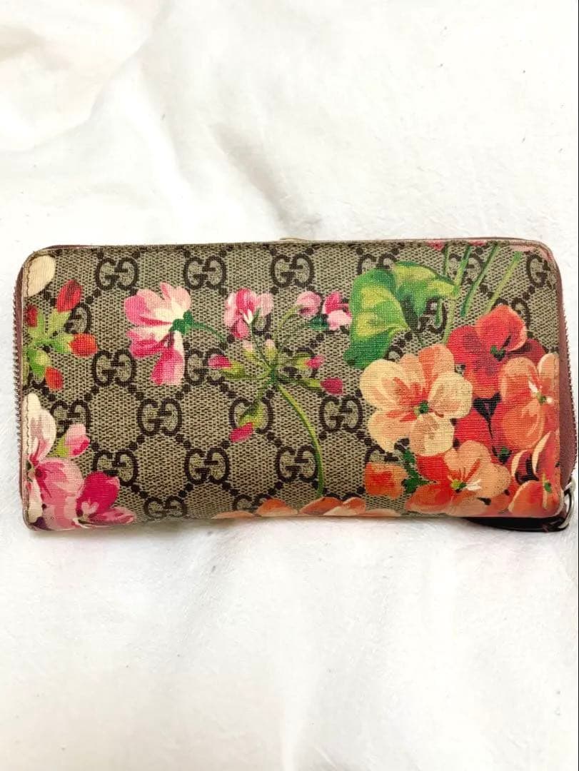 【美品】グッチ　長財布　正規品　GGブルームス　フローラ　スプリーム　フラワー