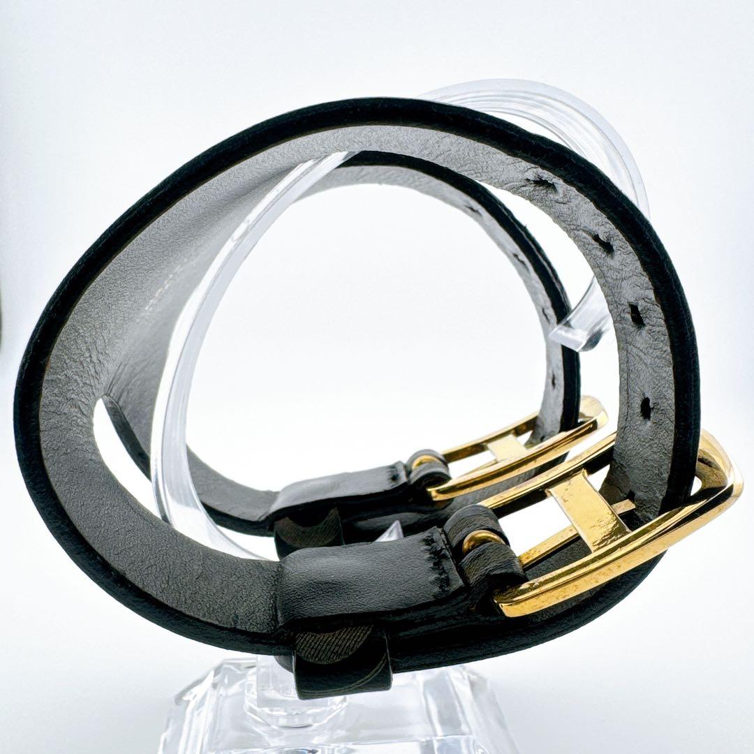 希少 シャネル COCO バングル ブレスレット ヴィンテージ レザー ロゴ