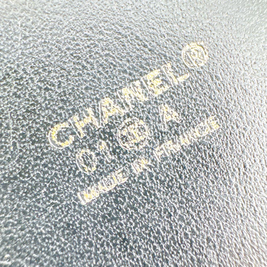 希少 シャネル COCO バングル ブレスレット ヴィンテージ レザー ロゴ