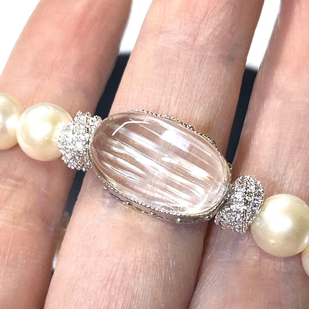 ニードルイントパーズと淡水パール