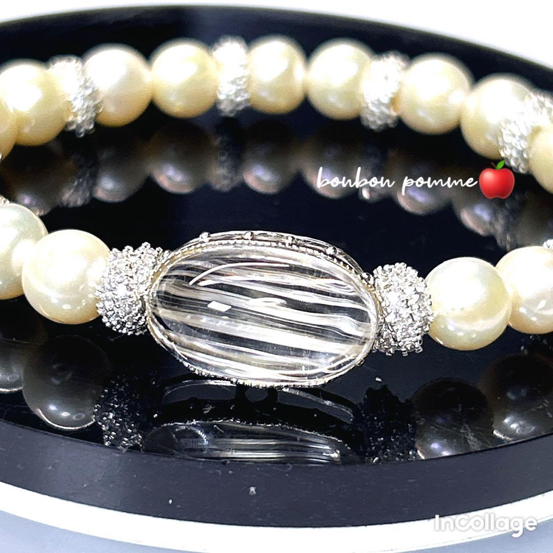 ニードルイントパーズと淡水パール