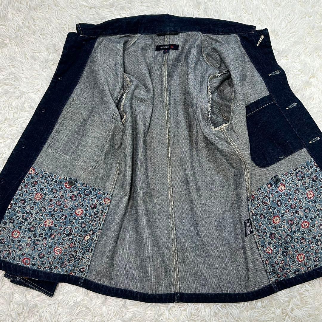 最終価格 45R 45rpm 藍デニム デニムジャケット カバーオール 金ボタン